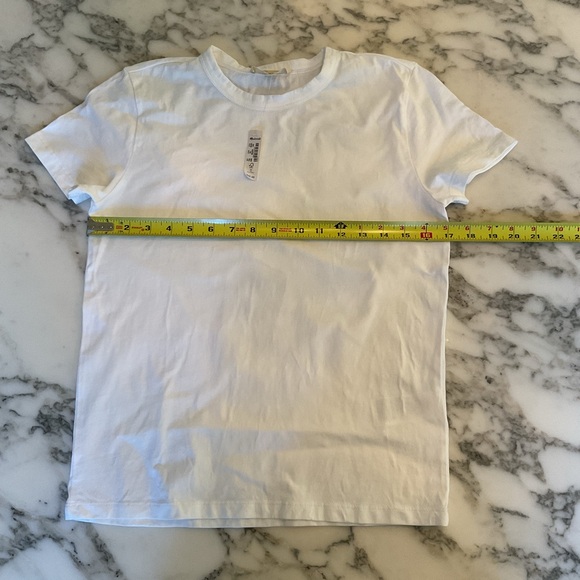 NWT Madewell Cotton Perfect Crewneck White TShirt pallet dust washed by hand - Picture 16 of 16